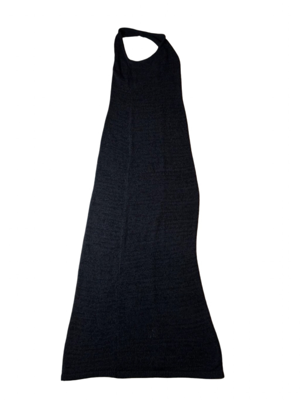 MESHKI Black Knit Halter Maxi Dress XS Bodycon Minimalist Sleeveless
